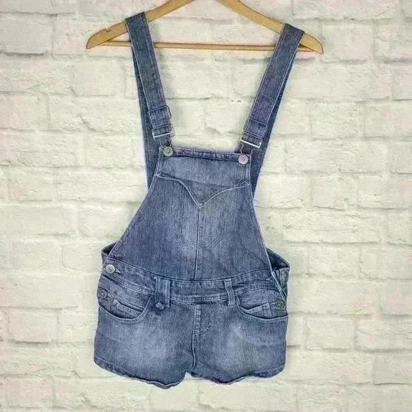 Denim Short Overalls Sz M - Picture 4 of 10